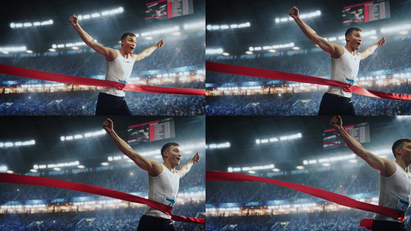 击溃强敌！运动员奋力冲刺喜获金牌